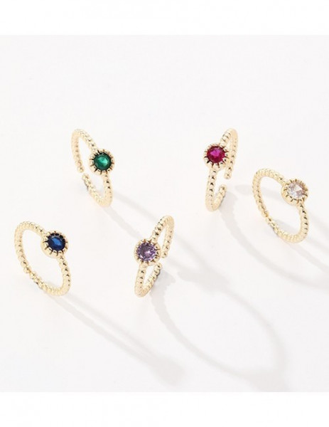 Кольцо с подвеской в форме сердца из темного камня U82067