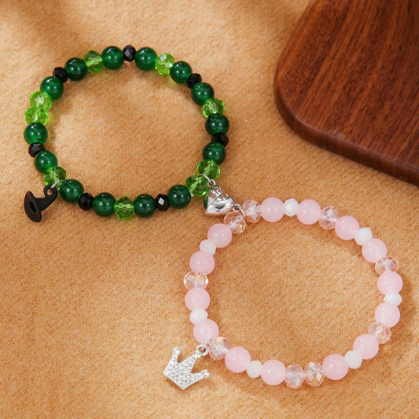 Парные браслеты звездная пыль с кристальными акцентами CJK81862