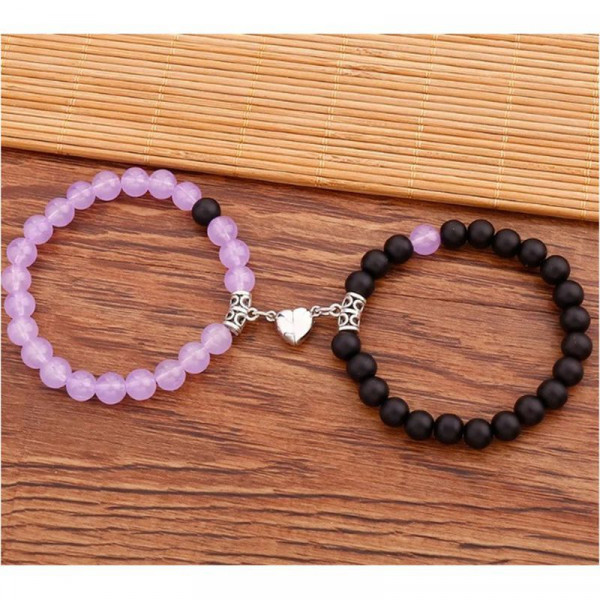 Парные браслеты звездная пыль с кристальными акцентами CJK81862