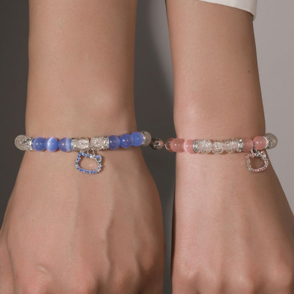 Парные браслеты звездная пыль с кристальными акцентами CJK81862