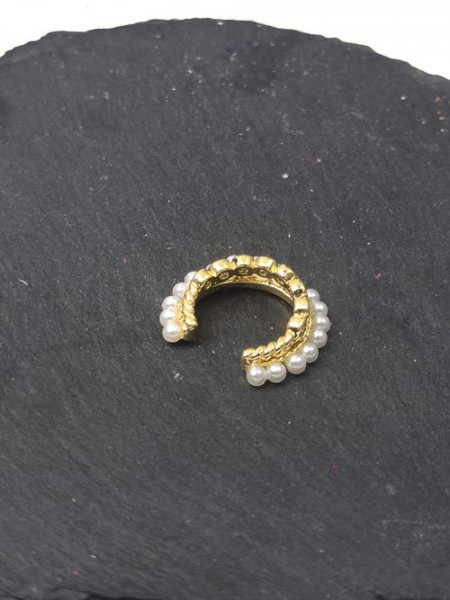 Золотистый кафф с жемчугом 1J10993CJJ