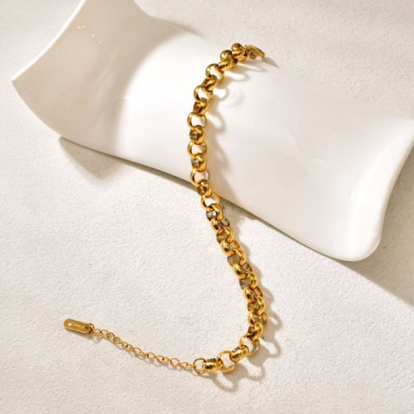 Браслет-цепочка из крупных круглых звеньев CJQ17664