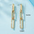 Серьги-подвески из крупных золотистых звеньев N70309