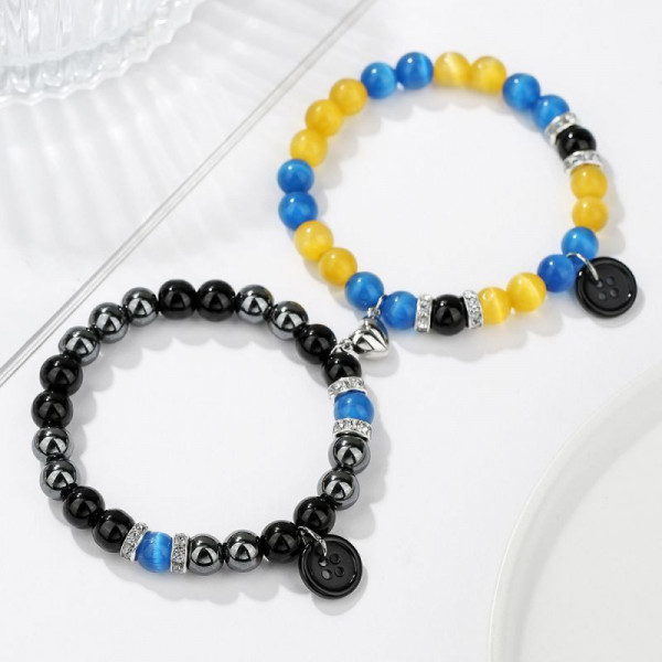 Парные браслеты супергеройский союз с яркими бусинами CJL55511