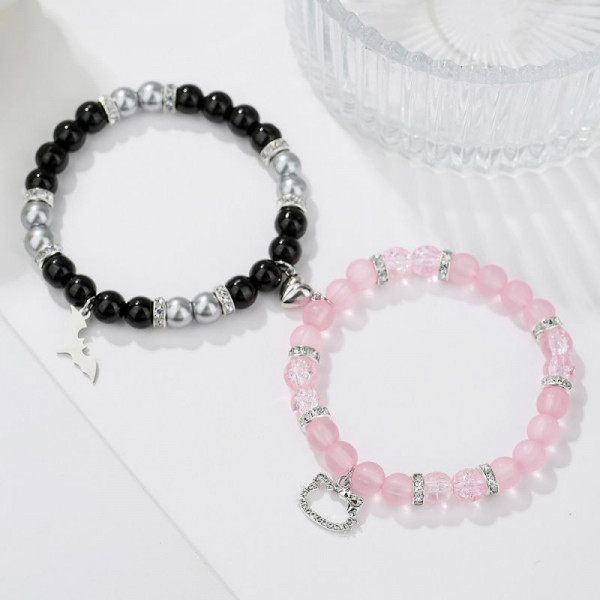 Парные браслеты супергеройский союз с яркими бусинами CJL55511