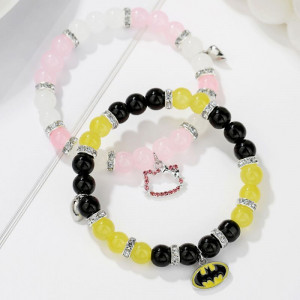 Парные браслеты супергеройский союз с яркими бусинами CJL55511