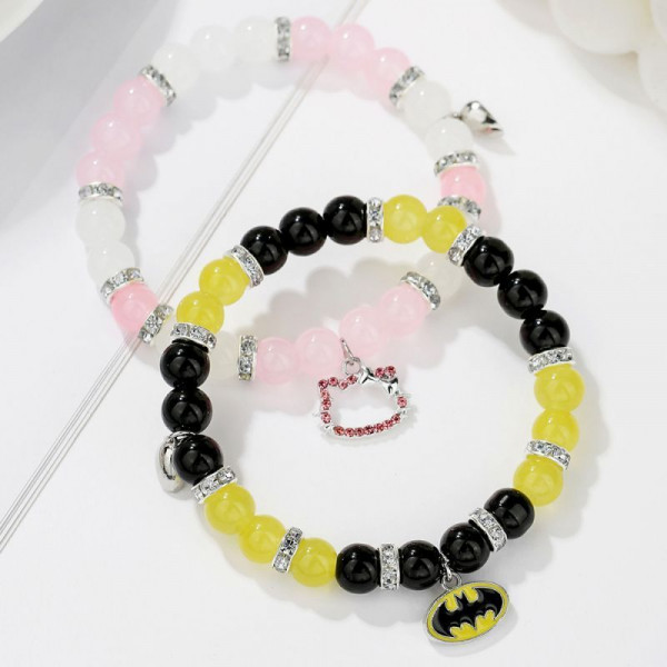 Парные браслеты супергеройский союз с яркими бусинами CJL55511