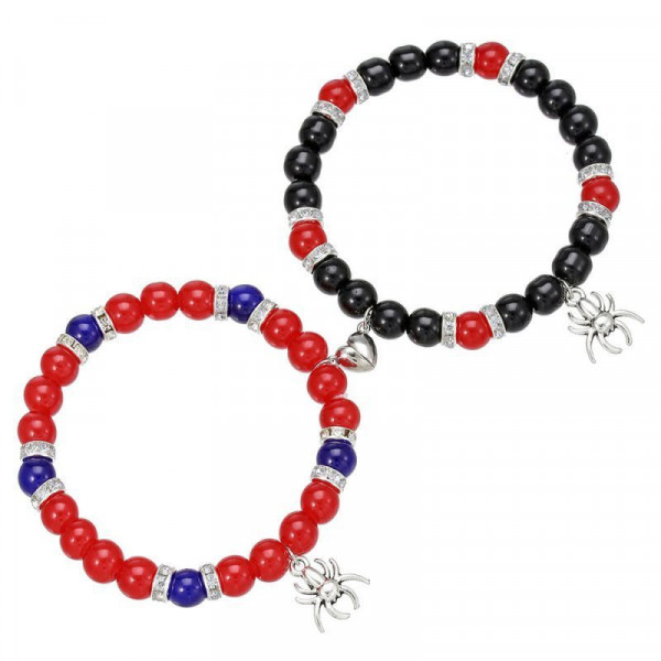 Парные браслеты супергеройский союз с яркими бусинами CJL55511