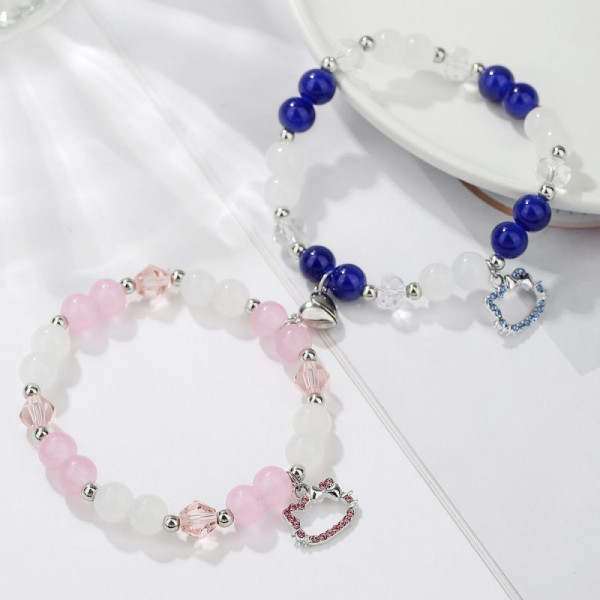 Парные браслеты супергеройский союз с яркими бусинами CJL55511