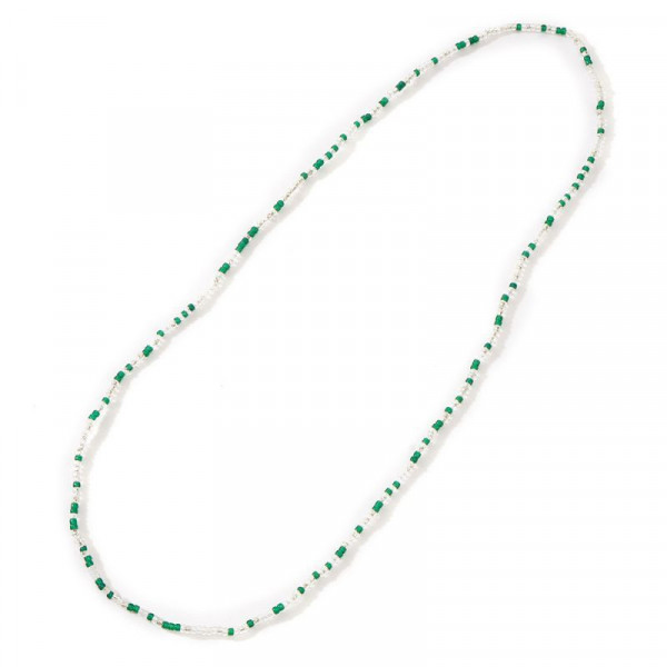 Тонкая бисерная цепочка насыщенного бирюзового цвета в этническом стиле CJH76531