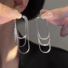 Многослойные серьги-кольца из цепочек M86417