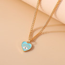 Золотистая цепочка с подвеской-сердцем в стиле бохо CJH54684