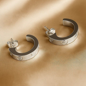 Серьги-полукольца с гравировкой 1J12046CJJ