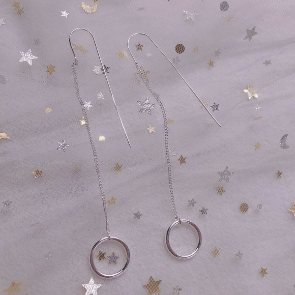 Длинные серьги-протяжки с кольцами 1J12100CJJ