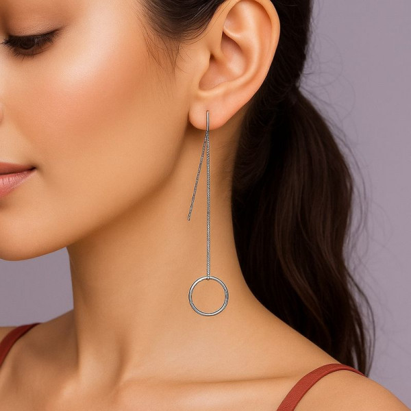 Длинные серьги-протяжки с кольцами 1J12100CJJ