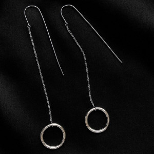 Длинные серьги-протяжки с кольцами 1J12100CJJ