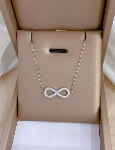 Цепочка с подвеской в форме знака бесконечности с кристаллами U76800