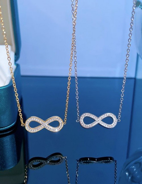 Цепочка с подвеской в форме знака бесконечности с кристаллами U76800