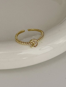 Тонкое кольцо с маленьким цветочным узлом M18518