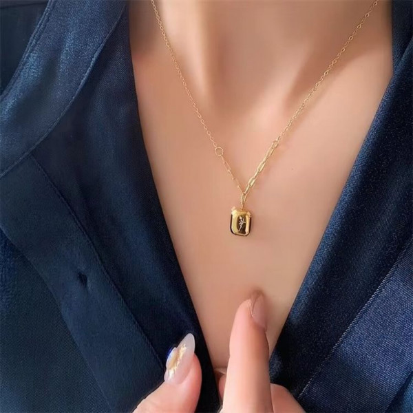 Колье медицинская сталь с напылением золотом J10941CJJ