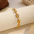 Браслет с плоскими овальными звеньями в стиле ретро CJN35897