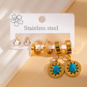 Стальной комплект бижутерии CJN43085