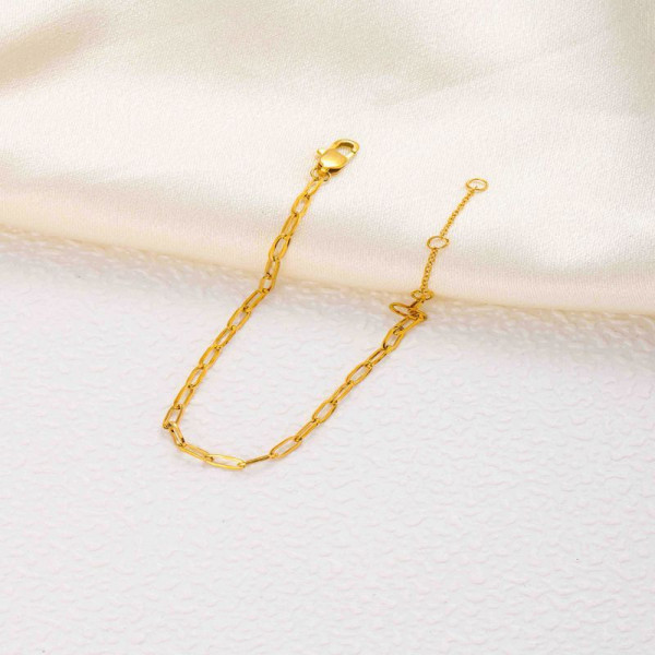 Браслет стальной с крупными овальными звеньями CJL32422