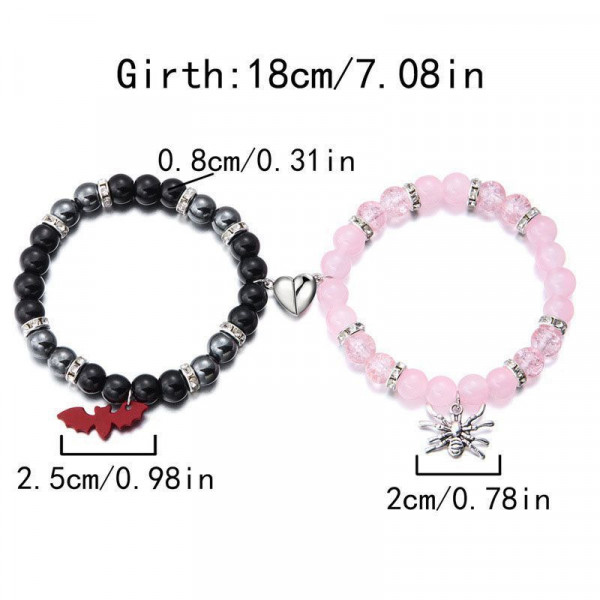 Парные браслеты спортивный шик с контрастными вставками CJP21028