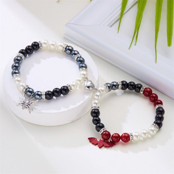 Парные браслеты спортивный шик с контрастными вставками CJP21028