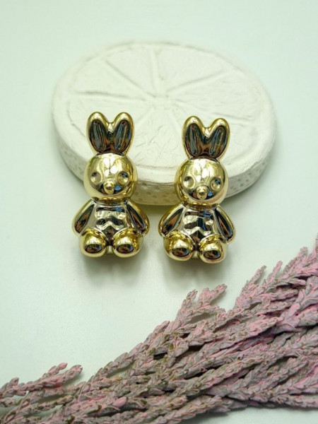 Серьги ccb пластик кролики J10056CJJ