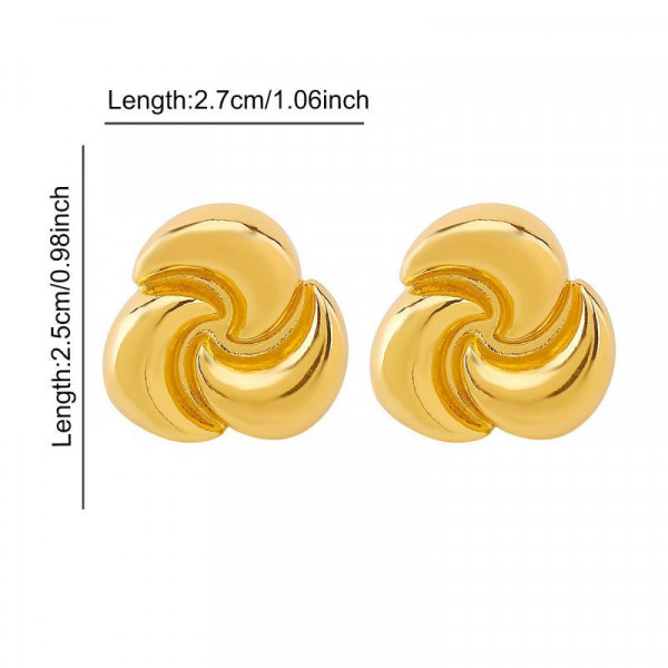 Элегантные пусеты Переплетенный узел CJL32231