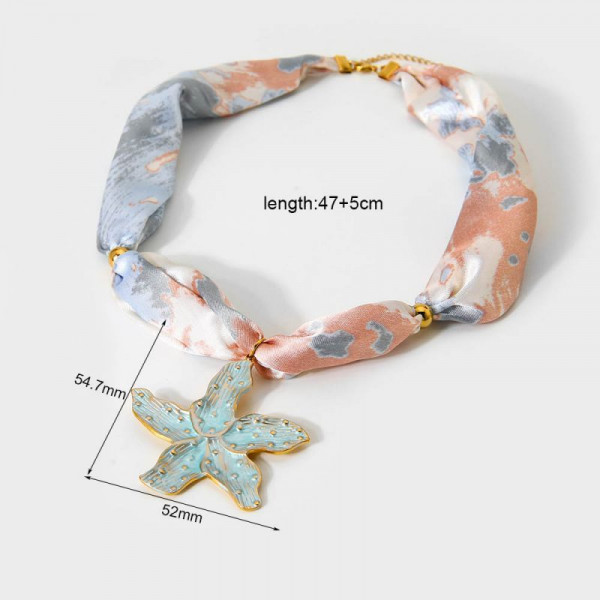Текстильный чокер с морской звездой CJP49639