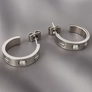 Серьги из титановой стали 1J12048CJJ