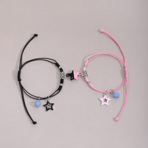 Парные браслеты небесные искры на тонком шнурке CJP38859