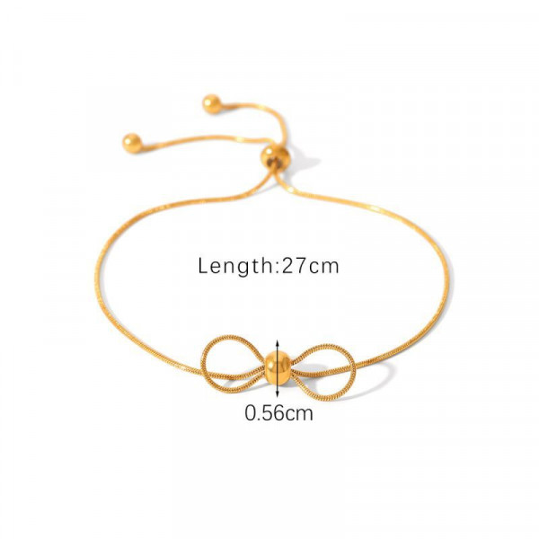 Браслет изящный с центральным элементом в форме банта CJL78792