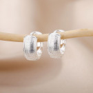 Серьги-кольца широкие с матовым финишем CJL76831