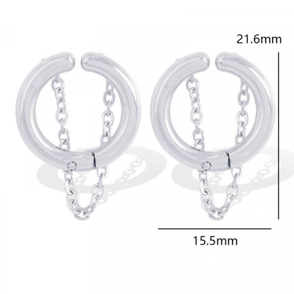 Серьги сталь CJL91134