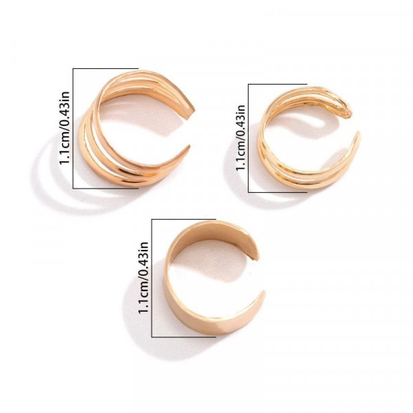 Набор золотистых каффов из четырех штук CJC60837