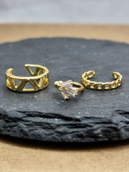 Сет из трех золотистых каффов 1J10997CJJ