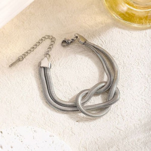 Браслет многослойный с декоративным узлом CJH37325