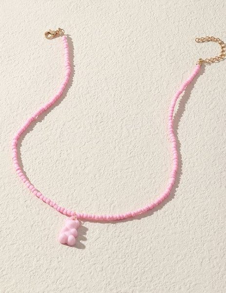 Яркие Бусы с подвеской в форме мишки Q14280MSK