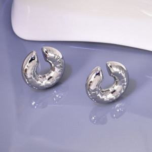 Серебристые каффы с жатой текстурой CJH14870