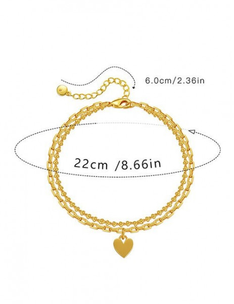 Браслет с медальоном-сердцем Z29605