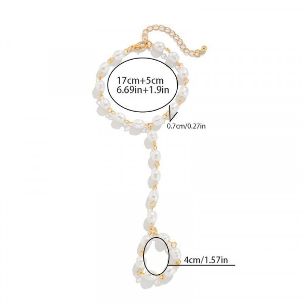 Браслет слейв жемчужный каскад в романтическом стиле CJM15294