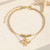 Браслет на ногу из тонкой золотистой цепочки CJL68240