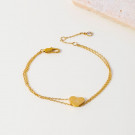 Браслет двухрядный с изящной подвеской в форме сердца CJL32429