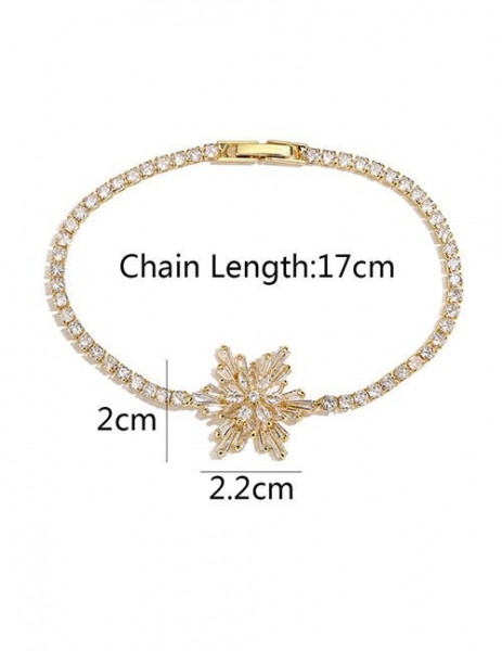 Браслет-дорожка с декором в виде пера Z38278