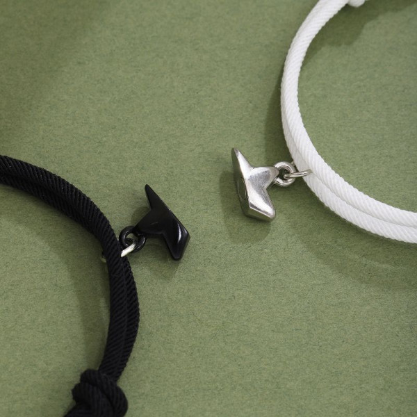 Парные браслеты сияющая звезда на двойном шнуре CJQ05472