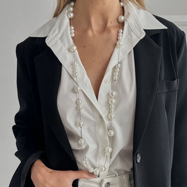 Длинная жемчужная нить в стиле классической элегантности CJT03625