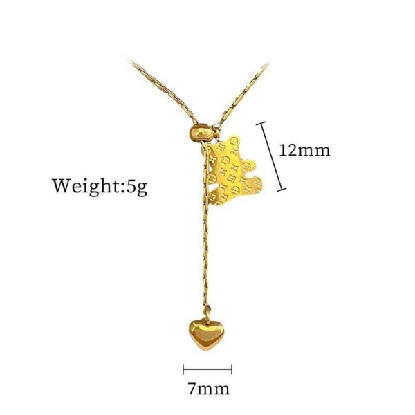 Колье медицинская сталь с напылением золотом J10946CJJ